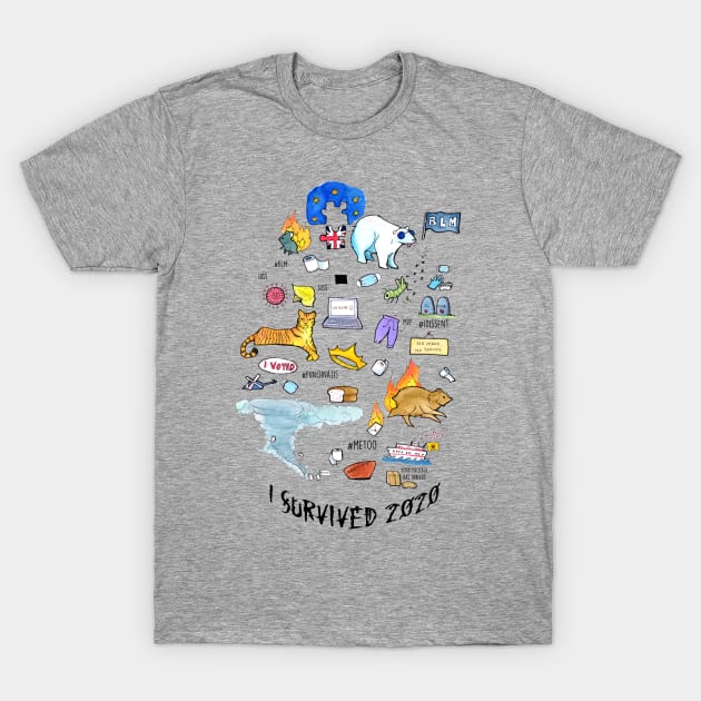 I Survived 2020 T-Shirt by UntidyVenus